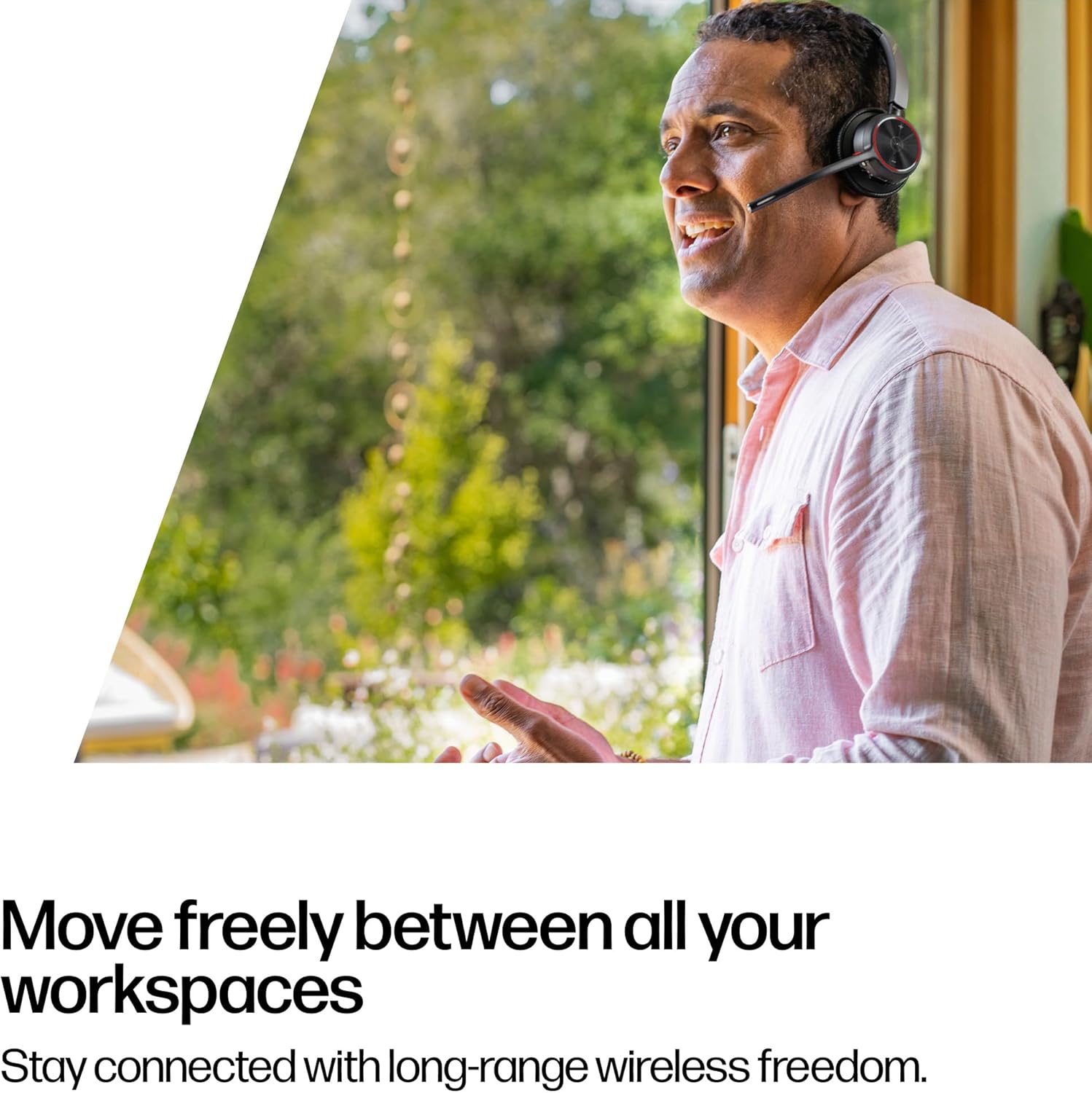 Poly Voyager 4320 UC Wireless Headset & Charge Stand - Noise-Canceling Wireless Headphones with Mic - Connect to PC via USB-C to USB-A Adapter, Cell Phone via Bluetooth, Microsoft Teams Certified - Image 3